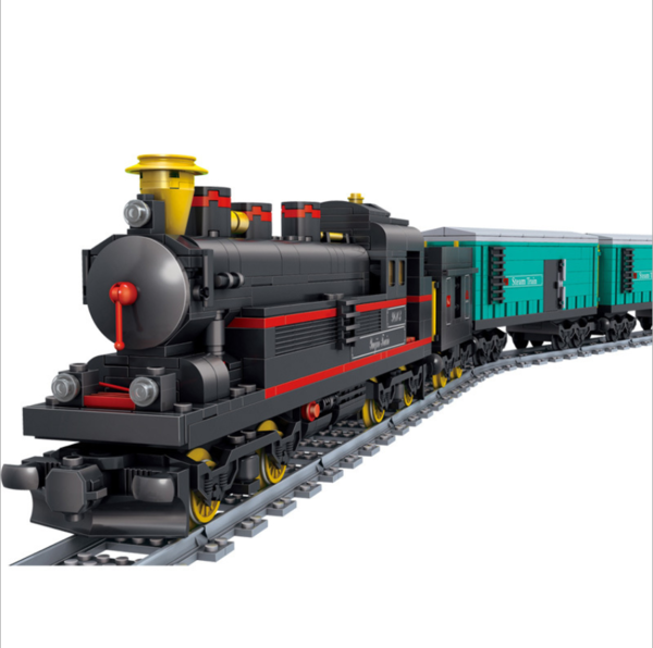 Kazi KY98226 - Dampflokomotive mit Güterwaggons und Schienenkreis