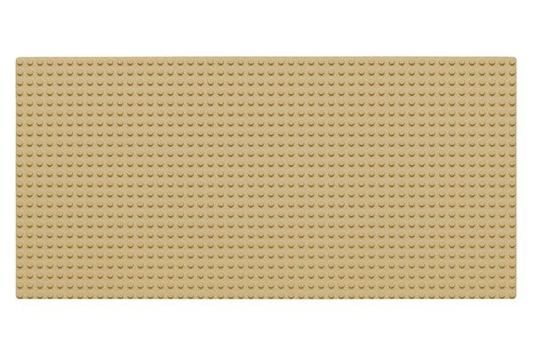 Wange 8803 - Grundplatte / Baseplate 24 x 48 Noppen - Sand / Tan