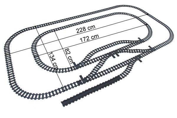 Schienenkreis XL - Oval Innerer Schienenkreis groß inkl. Abstellgleis