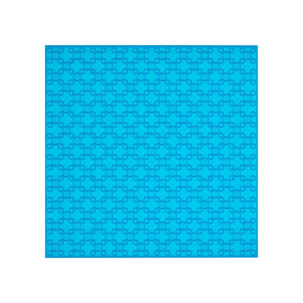 Open Bricks OB-P20TB - Stackable Baseplate 20 x 20 Noppen 4er Pack - Transparent Blue