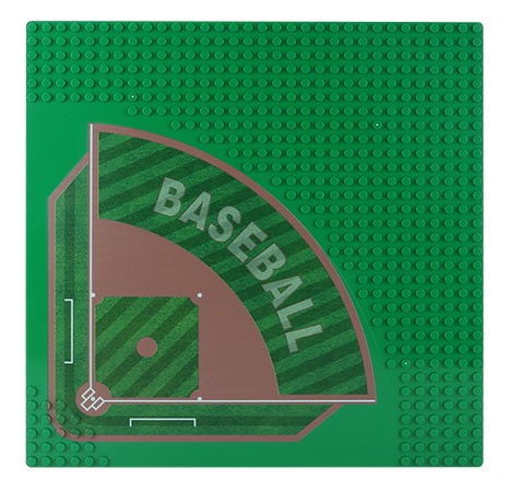 Wange 8818 - Platte Baseballfeld 32 x 32 Noppen - Grün