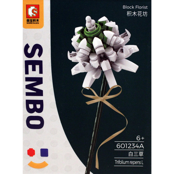 Sembo 601234A - Klee Sommerblume - Weiß
