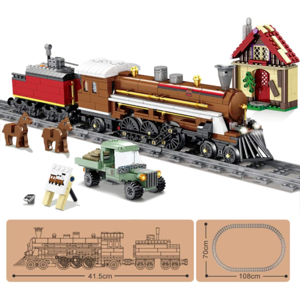 Kazi KY98250 - Dampflokomotive mit Tender und Schienenkreis